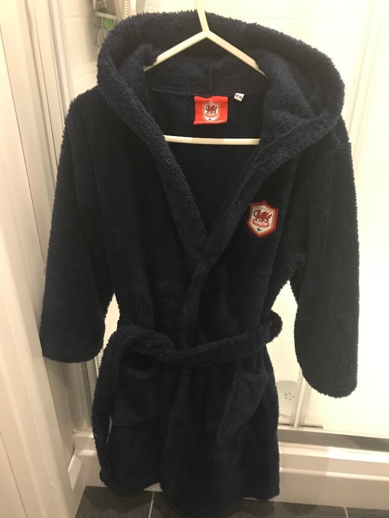 boys navy dressing gown